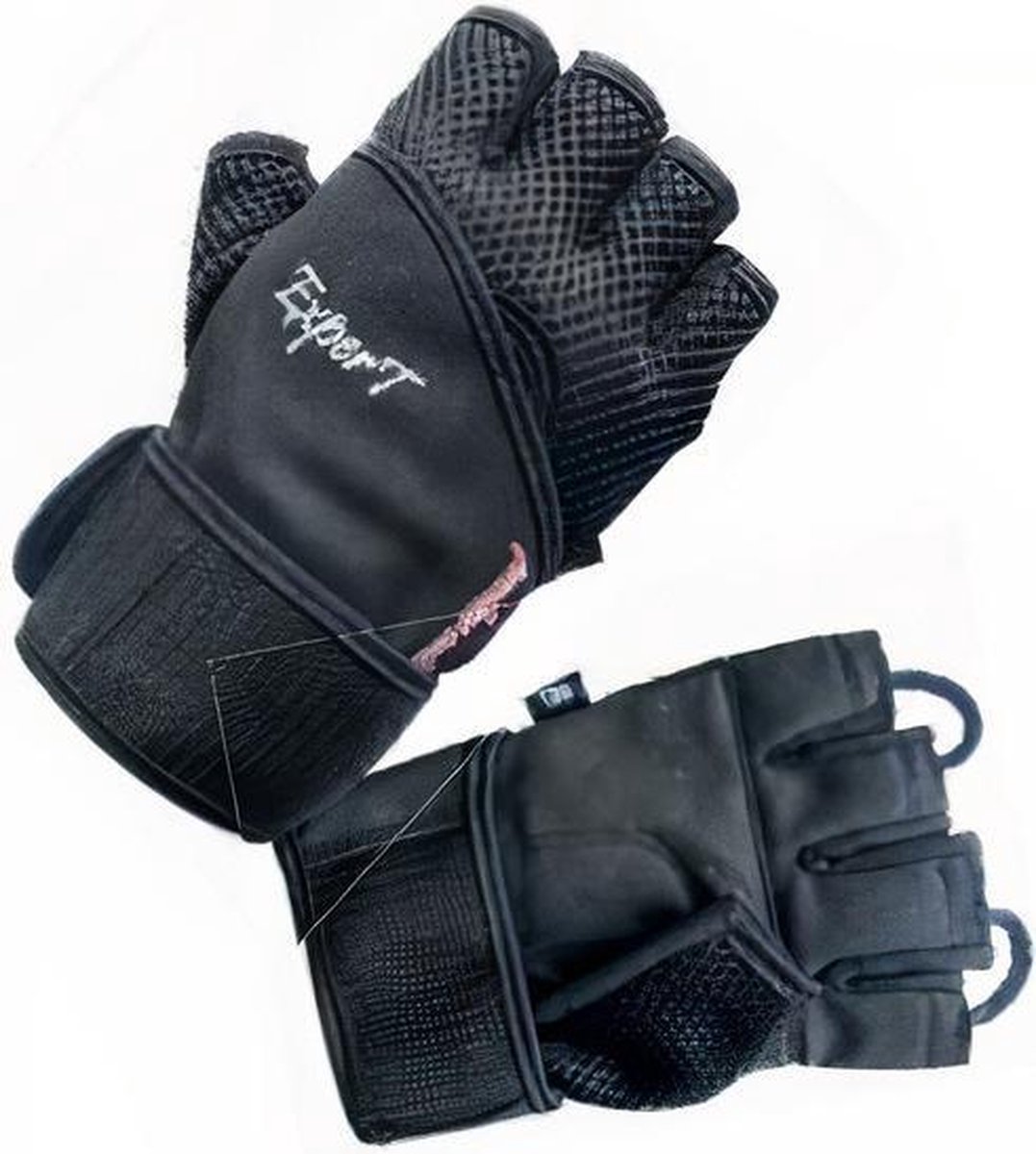 Atipick Fitness-handschoenen Expert Gel Elastaan/katoen Zwart Mt S