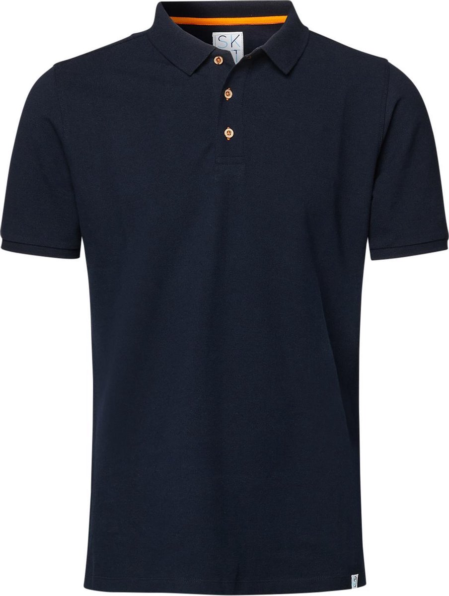 SKOT Polo Duurzaam - Navy Classic - Blauw - Slim Fit - Maat L
