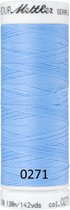 Mettler SERAFLEX elastisch machinegaren, 130m, 0271 baby blauw, winter frost