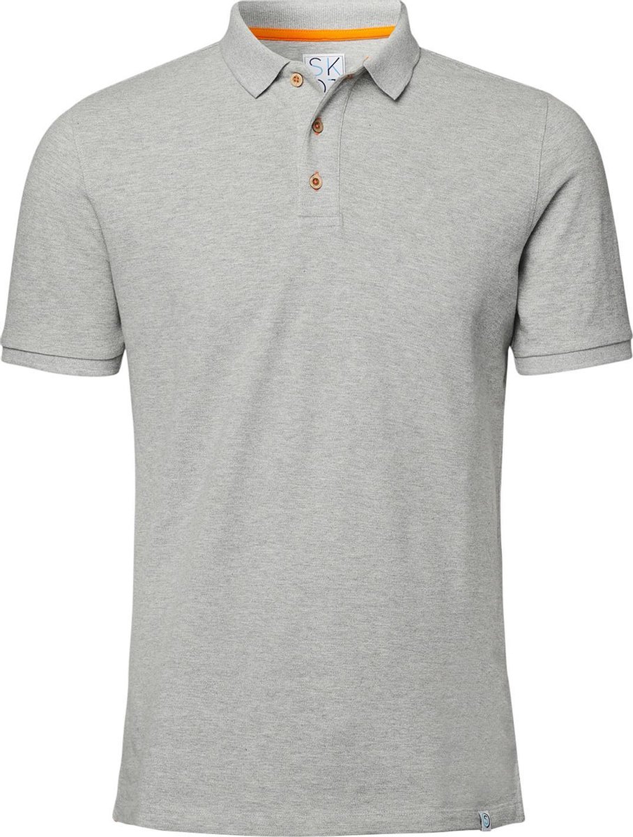 SKOT Polo Duurzaam - Grey Melange - Grijs - Slim Fit - Maat XL