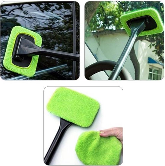 Essuie-glace de pare-brise de voiture - Brosse lavable pour voiture - Cleaner vitres de voiture à long manche - Chiffon Cleaner essuie-glace
