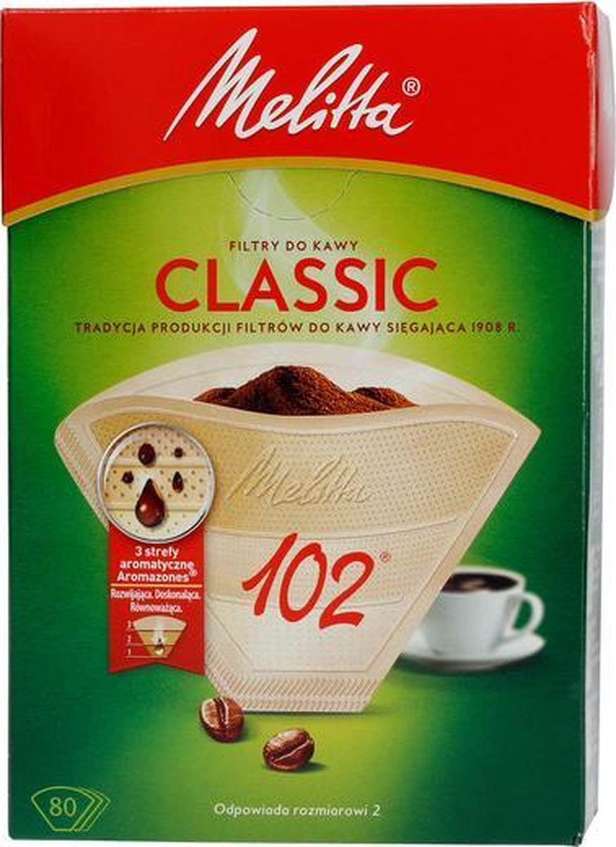 Melitta Paper Coffee Filters 102 - Classic - 80 pieces