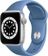 Siliconen watch bandje - Blauw - 42/44mm - M/L - Series 1 2 3 4 5 6 SE - Geschikt voor Apple Watch