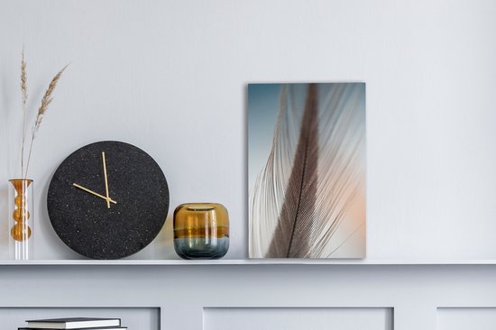 Tableau sur Toile Gros Plan d'une Plume - 20x30 cm - Décoration murale