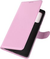 Samsung Galaxy Note20 Hoesje - Mobigear - Classic Serie - Kunstlederen Bookcase - Roze - Hoesje Geschikt Voor Samsung Galaxy Note20