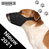 Diervriendelijke muilkorf ZWART  - maat 2XL - 22 cm snuit omvang & 12 cm snuit lengte - ideaal voor grotere honden - tegen bijten, happen, slopen en poep eten - machine wasbaar - ademend en c