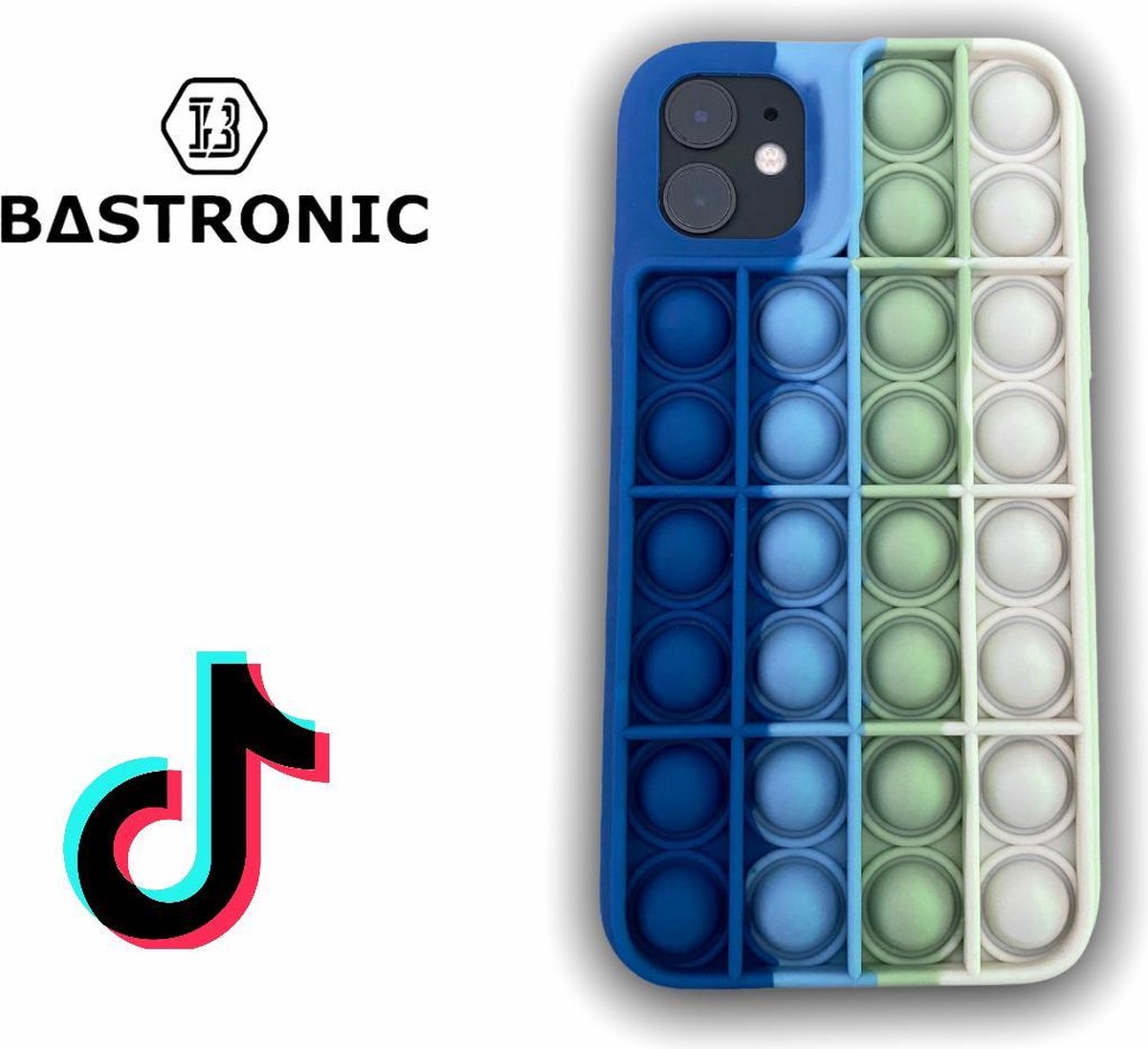 Pop It Telefoonhoesje – iPhone 8 Plus Hoesje – iPhone 7 Plus Hoesje – Pop It Fidget Toy – Pop It – Regenboog – Phone Case – Bekend van TikTok – Bastronic® - Bastronic
