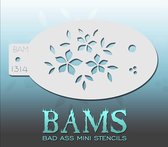 Bad Ass Stencil Nr. 1314 - BAM1314 - Schmink sjabloon - Bad Ass mini - Geschikt voor schmink en airbrush