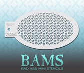 Bad Ass Stencil Nr. 2034 - BAM2034 - Schmink sjabloon - Bad Ass mini - Geschikt voor schmink en airbrush