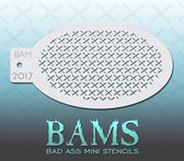 Bad Ass Stencil Nr. 2017 - BAM2017 - Schmink sjabloon - Bad Ass mini - Geschikt voor schmink en airbrush
