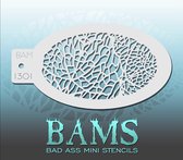 Bad Ass Stencil Nr. 1301 - BAM1301 - Schmink sjabloon - Bad Ass mini - Geschikt voor schmink en airbrush