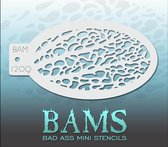Bad Ass Stencil Nr. 1209 - BAM1209 - Schmink sjabloon - Bad Ass mini - Geschikt voor schmink en airbrush