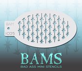 Bad Ass Stencil Nr. 1025 - BAM1025 - Schmink sjabloon - Bad Ass mini - Geschikt voor schmink en airbrush