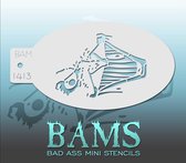Bad Ass Stencil Nr. 1413 - BAM1413 - Schmink sjabloon - Bad Ass mini - Geschikt voor schmink en airbrush