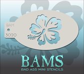 Bad Ass Stencil Nr. 3020 - BAM3020 - Schmink sjabloon - Bad Ass mini - Geschikt voor schmink en airbrush