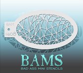 Bad Ass Stencil Nr. 1408 - BAM1408 - Schmink sjabloon - Bad Ass mini - Geschikt voor schmink en airbrush