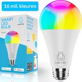 LECTEC Smart led lamp - Slimme Verlichting - Smart Binnenverlichting - Wi-Fi  Sfeerverlichting  – 16 Miljoen Kleuren - Black Friday