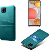 Samsung Galaxy A42 Telefoonhoesje | PU Leren Back Cover | Pasjeshouder | Groen