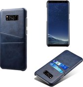 Samsung Galaxy S8 Telefoonhoesje | PU Leren Back Cover | Pasjeshouder | Blauw