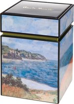 Goebel - Claude Monet | Theedoos Strandpad tussen tarwevelden | Metaal - 11cm - bewaardoos - Artis Orbis