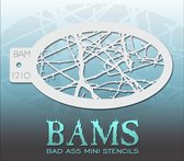 Bad Ass Stencil Nr. 1210 - BAM1210 - Schmink sjabloon - Bad Ass mini - Geschikt voor schmink en airbrush