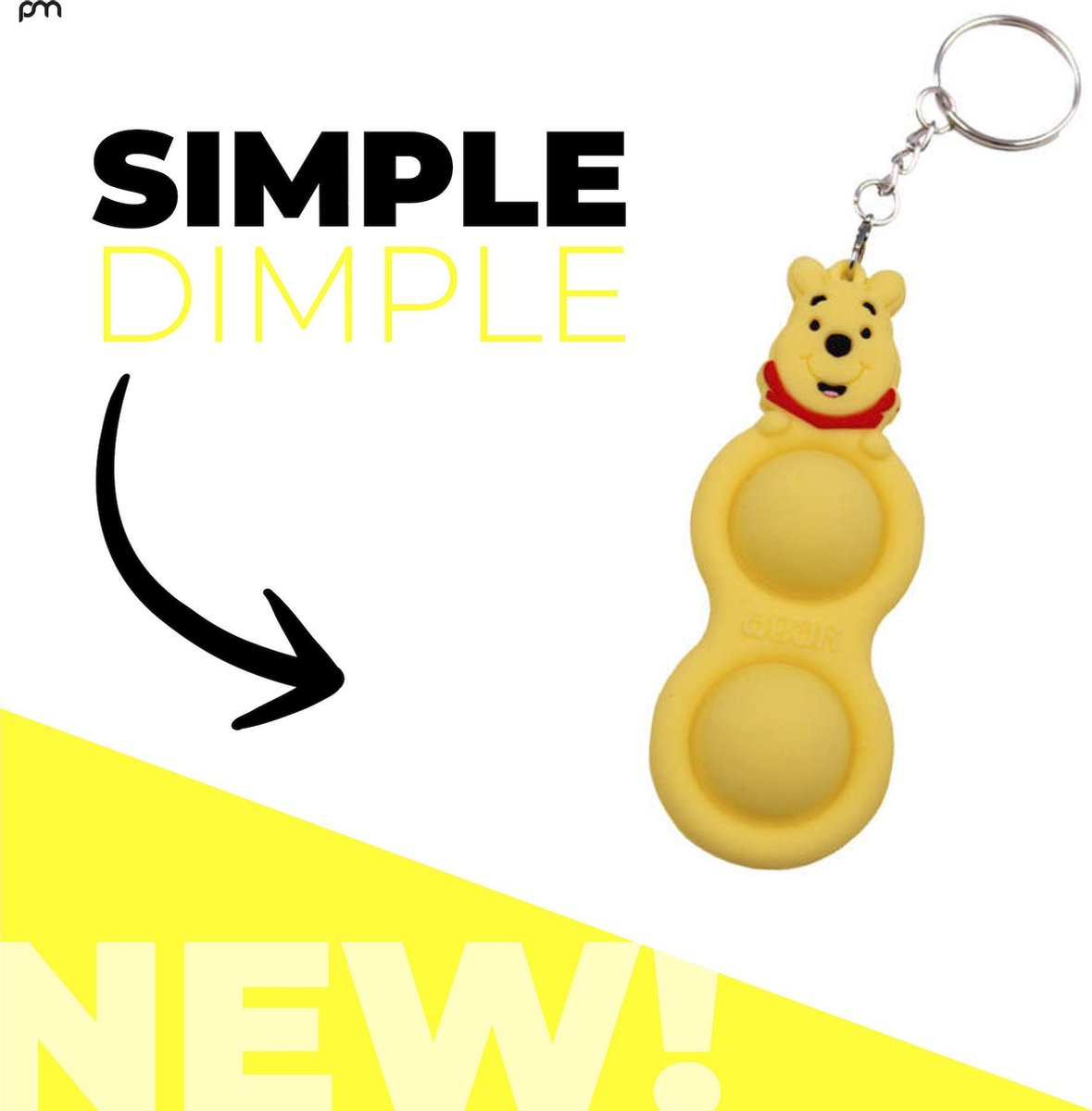 Simple Dimple - Fidget Toys - Pop It Fidget Toy - Porte-clés - Winnie l' ourson | bol.com