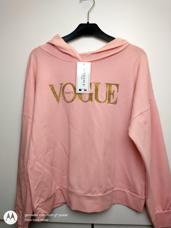 Dames huispak Vogue Paris lichtroze S/M Loungewear Homewear Vrijetijdspak |  bol.com