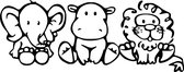 Raam / Muur / Deur / Indoor / Outdoor - geboorte sticker - geboorte dieren - hoera een jongen / hoera een meisje