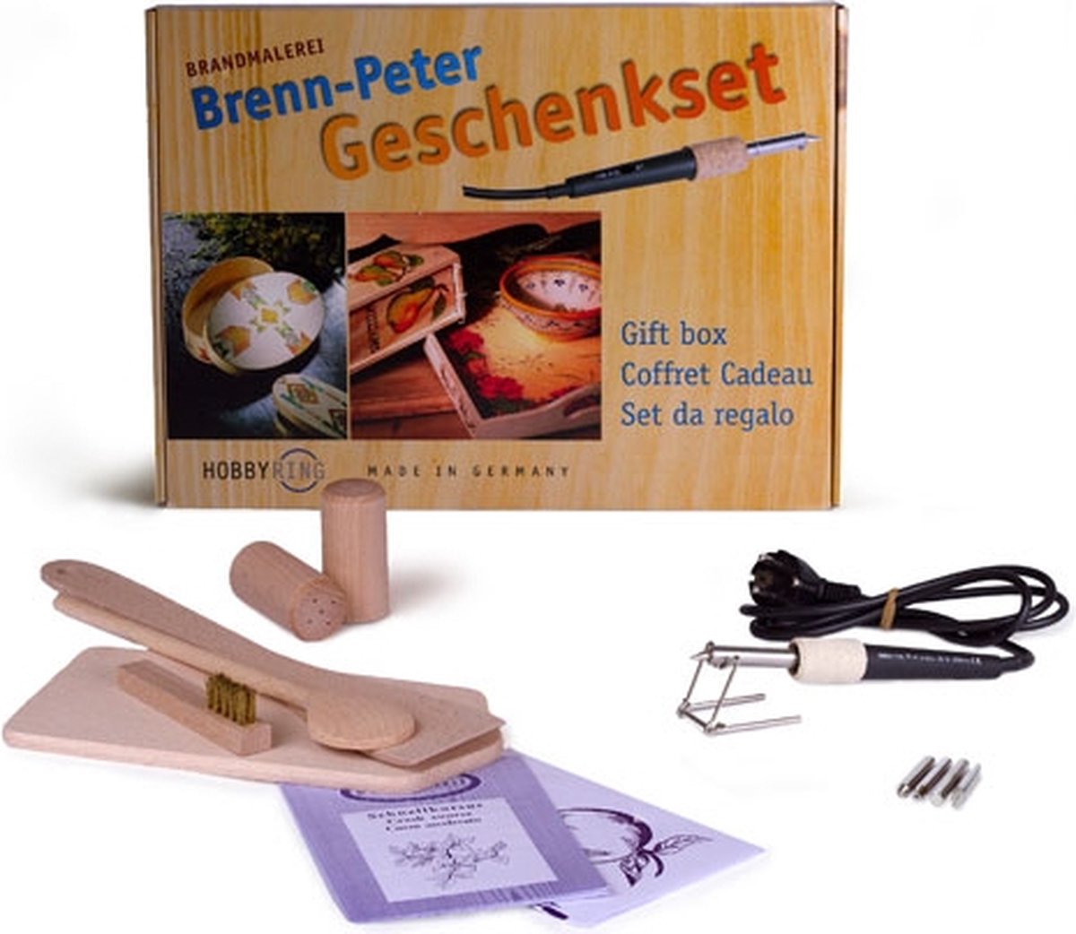 Houtbrander geschenkdoos