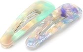 Dielay - Haarspelden - Haarclips - Set van 2 Stuks - 7,5 cm - Multicolor