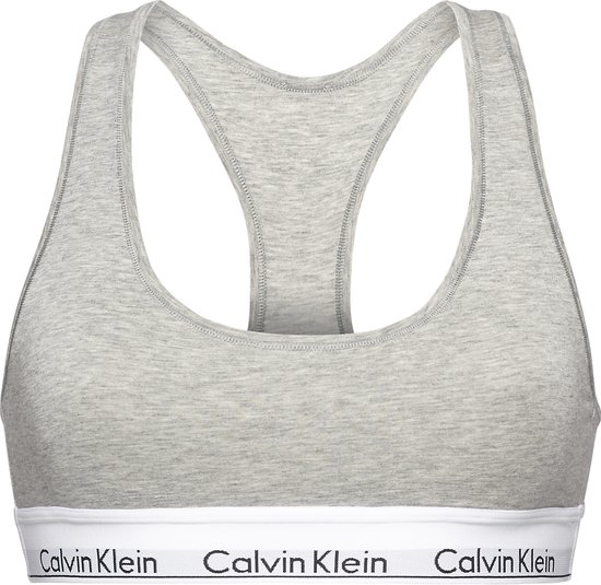Calvin Klein Modern Cotton Top Dames - Grijs - Maat M | bol.com