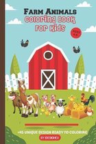 farm animals coloring book for kids ages 4-8