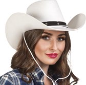 4x pcs chapeau de cowboy déguisement blanc Wichita pour femme - Chapeaux de carnaval