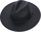 Hoed Jill Zwart - zwarte hoed - ronde hoed - hoed