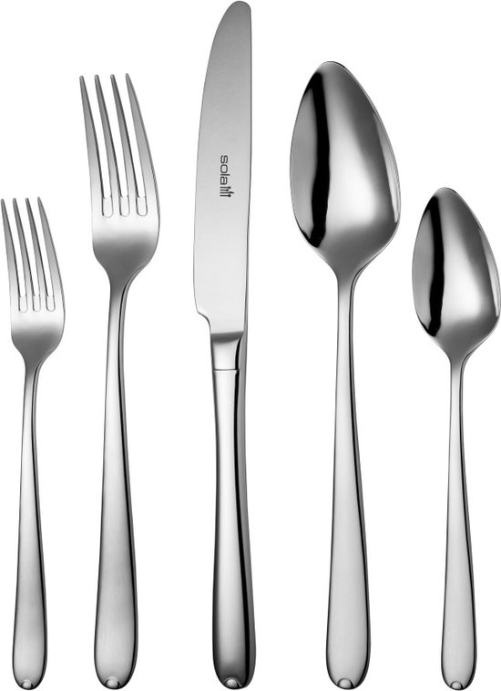 Sola Fleurie Bestekset - 100 delig - 12 personen - Vaatwasserbestendig - Zilverwit Premium Edelstaal 18/10 - Zilver