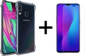 iParadise Samsung A40 Hoesje - Samsung Galaxy A40 hoesje transparant shock proof case hoes cover hoesjes - 1x samsung galaxy a40 screenprotector