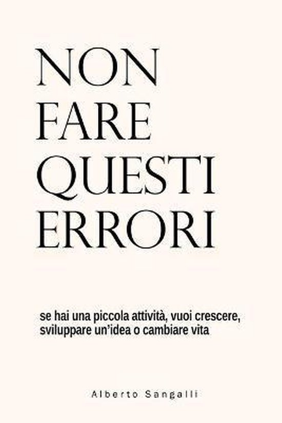 Non fare questi errori - cover