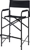 E-Z UP® - Regisseursstoel - Hoog (zithoogte 79 cm) - Zwart aluminium frame