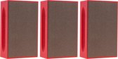 KGS PRO-PAD Diamant handschuurblok medium grove korrel 200 / 220 (rood), set van 3