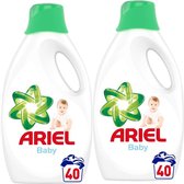 Ariel - Vloeibaar Wasmiddel - Baby - 2 x 2,2 L (80 wasbeurten) - Voordeelverpakking