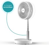 Homefy Draadloze 4-in-1 Ventilator - Tafelventilator, Vloerventilator, Statiefventilator - Wit