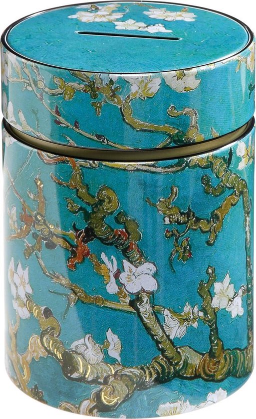 Goebel - Vincent van Gogh | Spaarpot Amandelboom blauw | Metaal - 11cm
