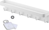 Modern Magnetisch Sleutelrekje - Inclusief Sleutelhanger - Sleutelhouder - Sleutelbord - WIT
