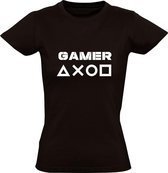 Gamer Dames t-shirt | Zwart | Joystick | Controller | Game Console | Computerspel | Game Computer | Videogame | Videospel