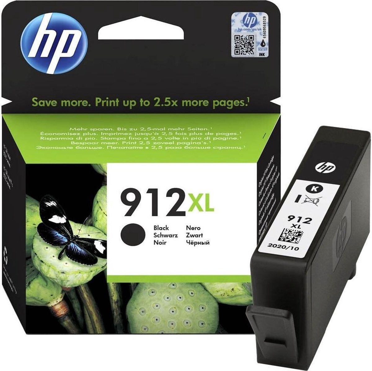 Cartouche HP 912XL haute capacité noire pour imprimantes jet d'encre