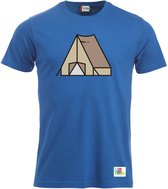 Campingtrend Heren T-Shirt | Tent | Kobalt Blauw | Maat M