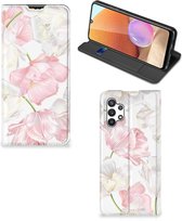Stand Case Hoesje Cadeau voor Mama Geschikt voor Samsung Galaxy A32 5G Enterprise Editie | Geschikt voor Samsung A32 4G Smart Cover Mooie Bloemen
