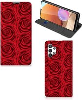 Mobiel Bookcase Geschikt voor Samsung Galaxy A32 5G Enterprise Editie | Geschikt voor Samsung A32 4G Smart Cover Red Roses
