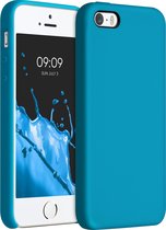 kwmobile telefoonhoesje voor Apple iPhone SE (1.Gen 2016) / 5 / 5S - Hoesje met siliconen coating - Smartphone case in Caribisch blauw