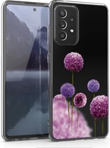 kwmobile telefoonhoesje voor Samsung Galaxy A52 / A52 5G / A52s 5G - Hoesje voor smartphone in roze / paars / transparant - Wilde Bloemen design